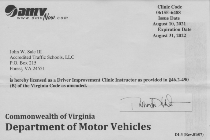 A letter from the dmv informing drivers of their license.